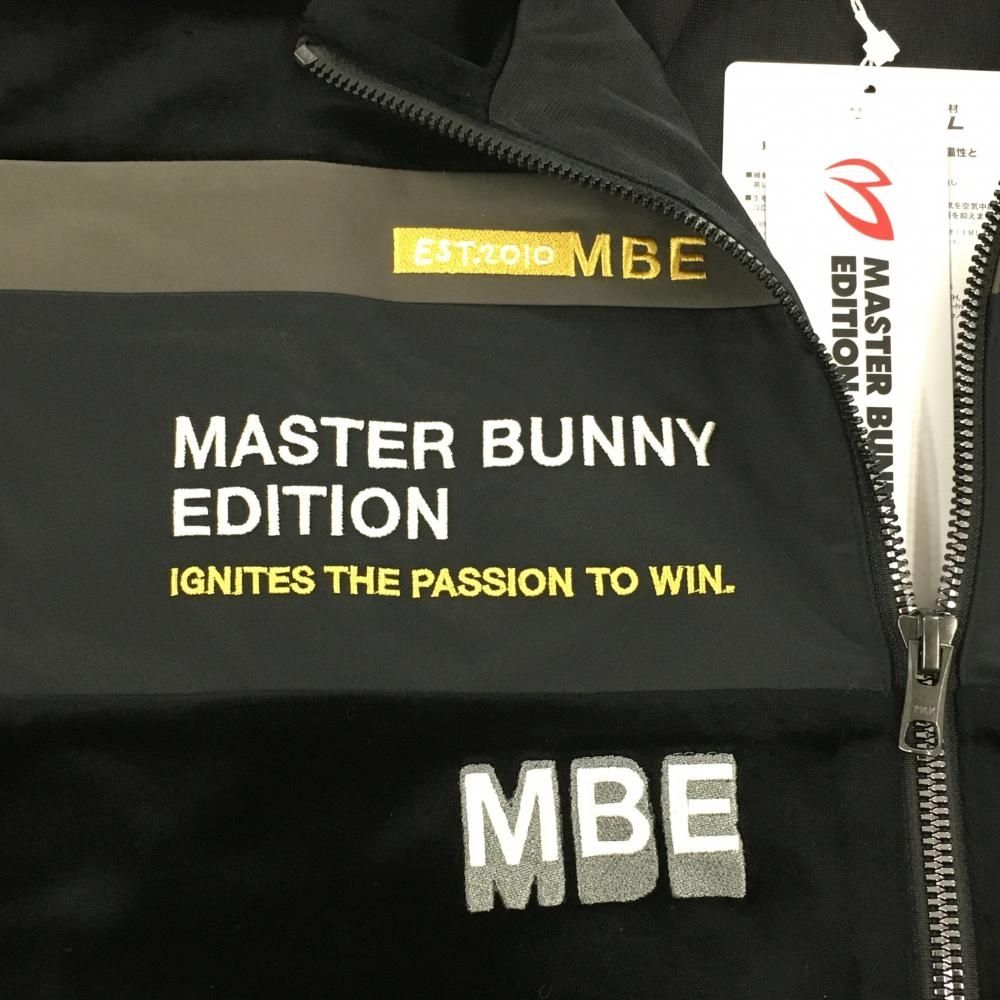 新品】マスターバニー ジャケットブルゾン 黒 ベロア調 蓄熱裏地 保温