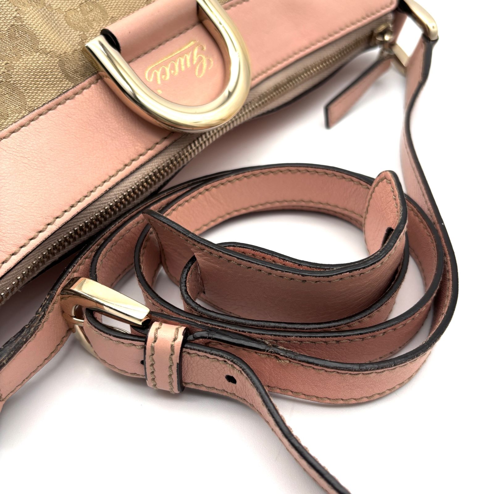 美品・希少色 GUCCI グッチ アビー ショルダーバッグ GGキャンバス