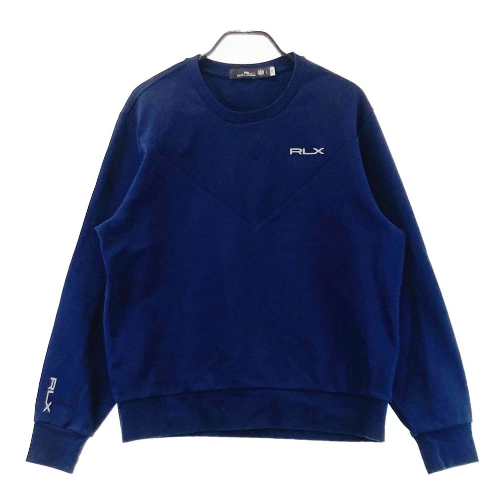 サイズ：L RLX ラルフローレン 長袖スウェットトレーナー ネイビー系