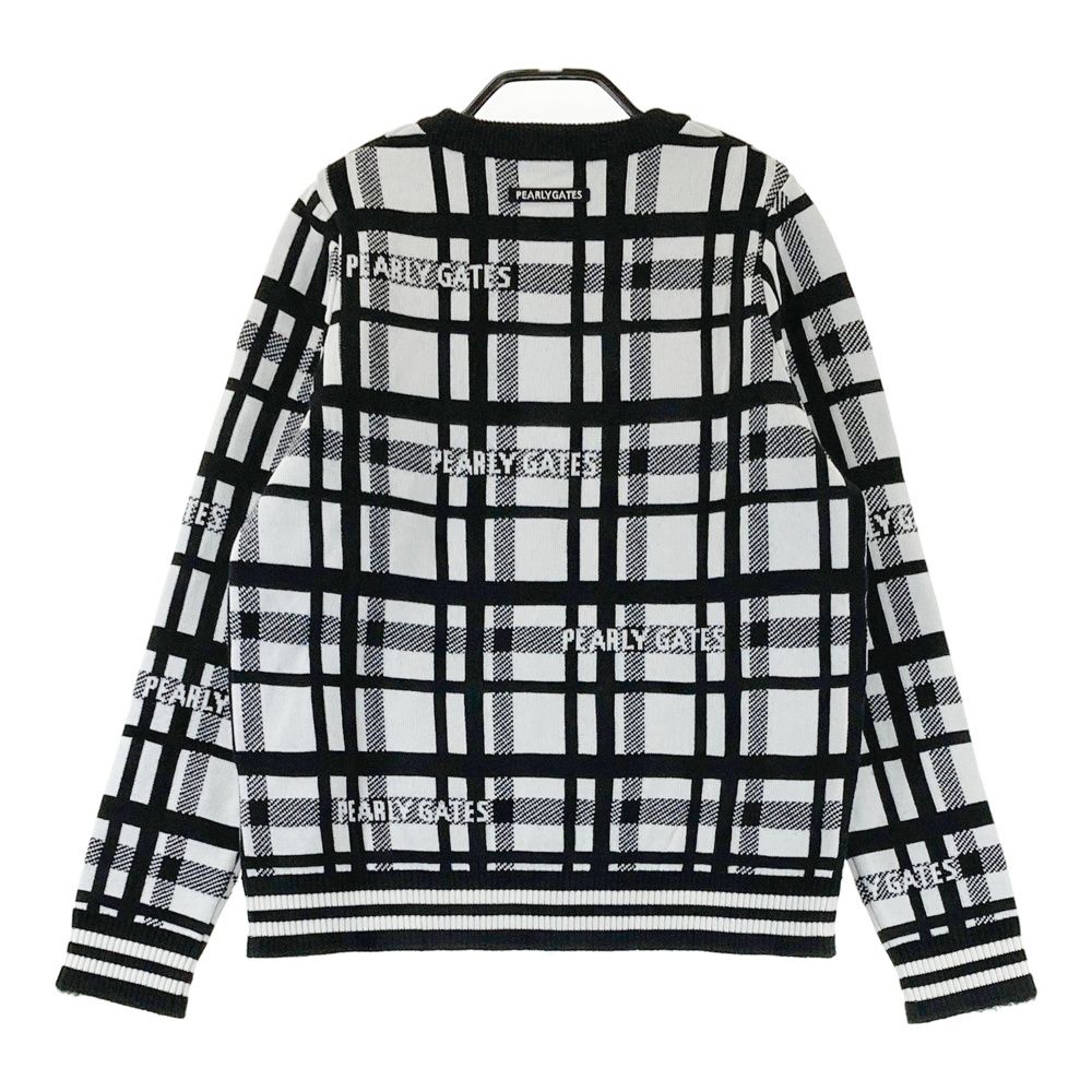 サイズ：0 PEARLY GATES パーリーゲイツ 長袖ニットセーター チェック