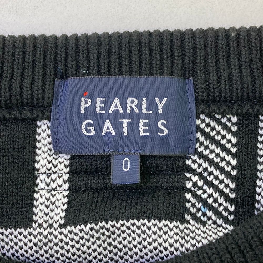サイズ：0 PEARLY GATES パーリーゲイツ 長袖ニットセーター チェック