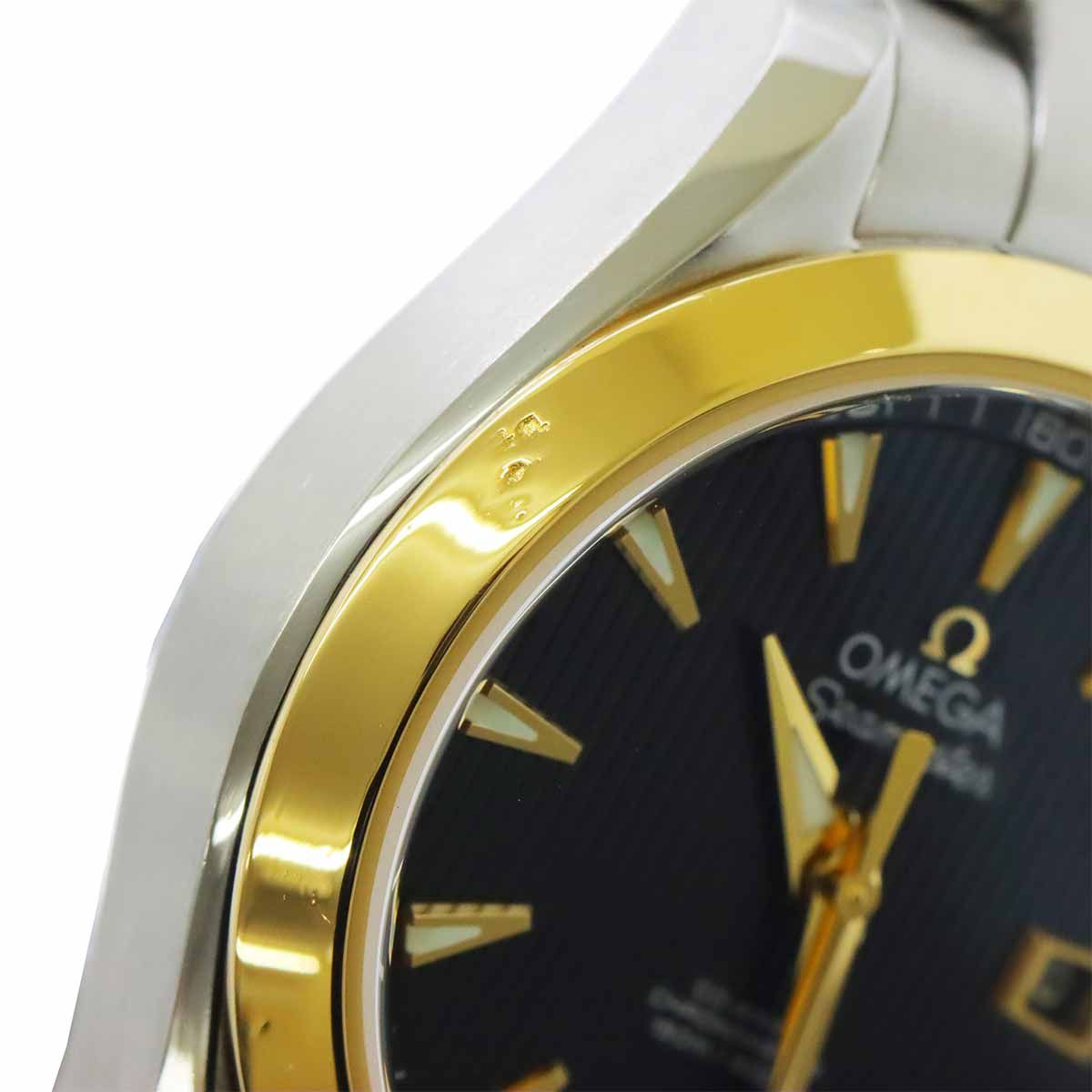  オメガ OMEGA シーマスター アクアテラ コーアクシャル コンビ 231 20 34 20 01 004 ボーイズ デイト YG 自動巻き Seamaster 90304273 レイヤード 自動巻き時計 腕時計(アナログ)