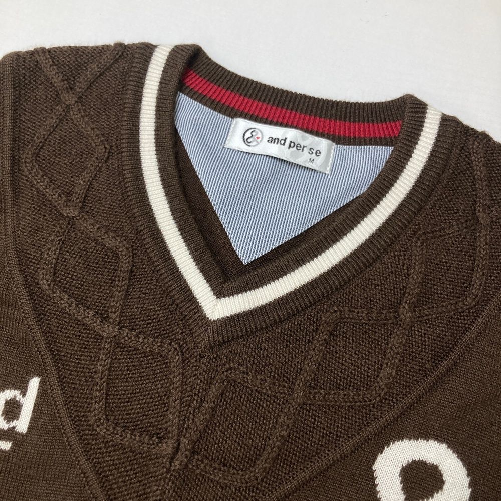 新品 アンパスィ and per se ニット ベスト AMS2003A1 超美品AND PER
