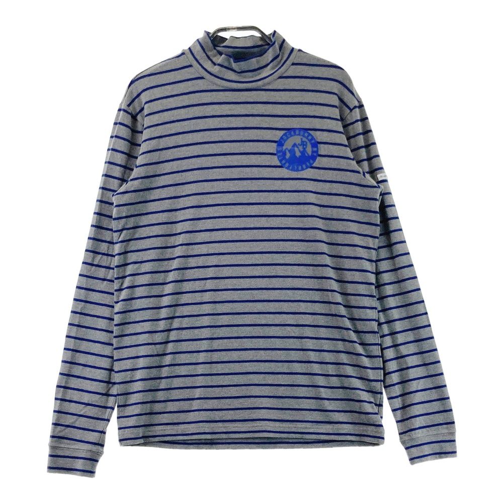 新品 ジャックバニー 長袖モックネック ボーダー ブルー Mサイズ（4） サイズ：4 JACK BUNNY ジャックバニー ハイネック 長袖Tシャツ