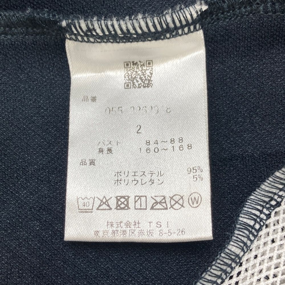 マッシュ パーリーゲイツ モックネック 白、ネイビー2枚セット