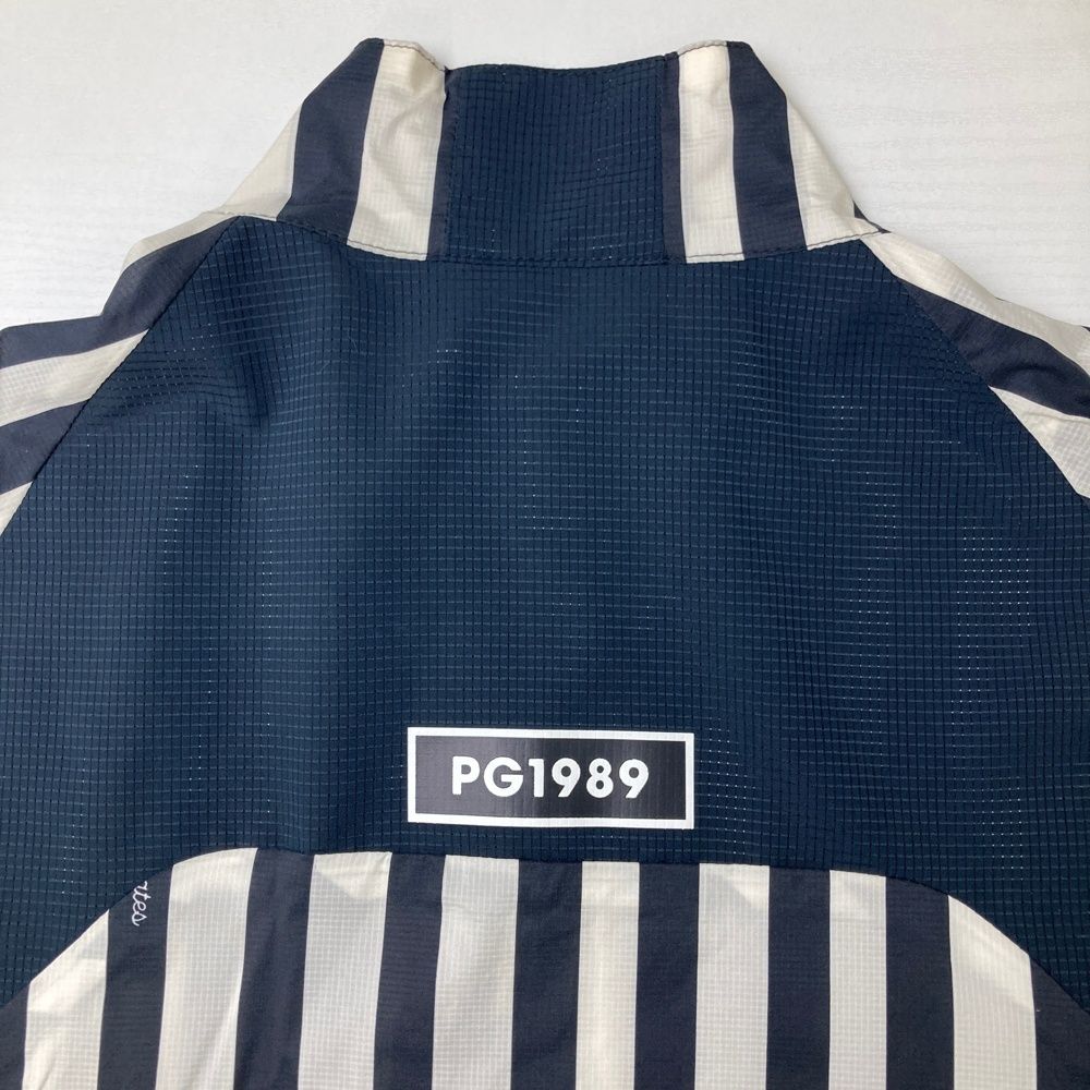 PEARLY GATES ネイビー ストライプジャケット サイズ：4 PEARLY GATES パーリーゲイツ 053-9220803 ナイロン ジップ