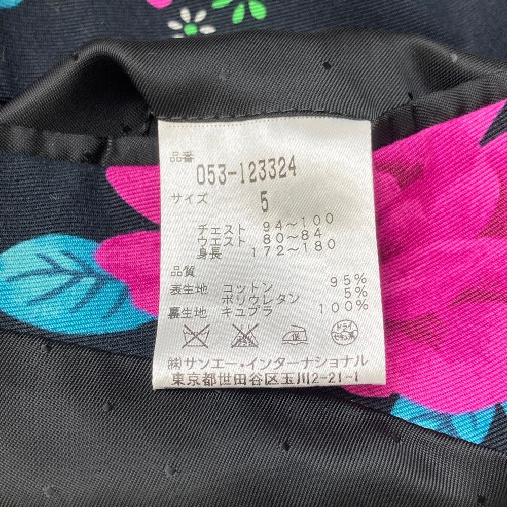 PEARLY GATES 花柄ジャケット サイズ5 サイズ：5 PEARLY GATES パーリーゲイツ テーラードジャケット 花柄