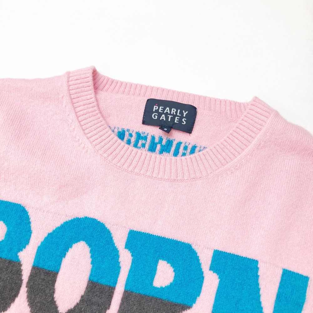 サイズ：2 PEARLY GATES パーリーゲイツ カシミヤ 長袖ニットセーター