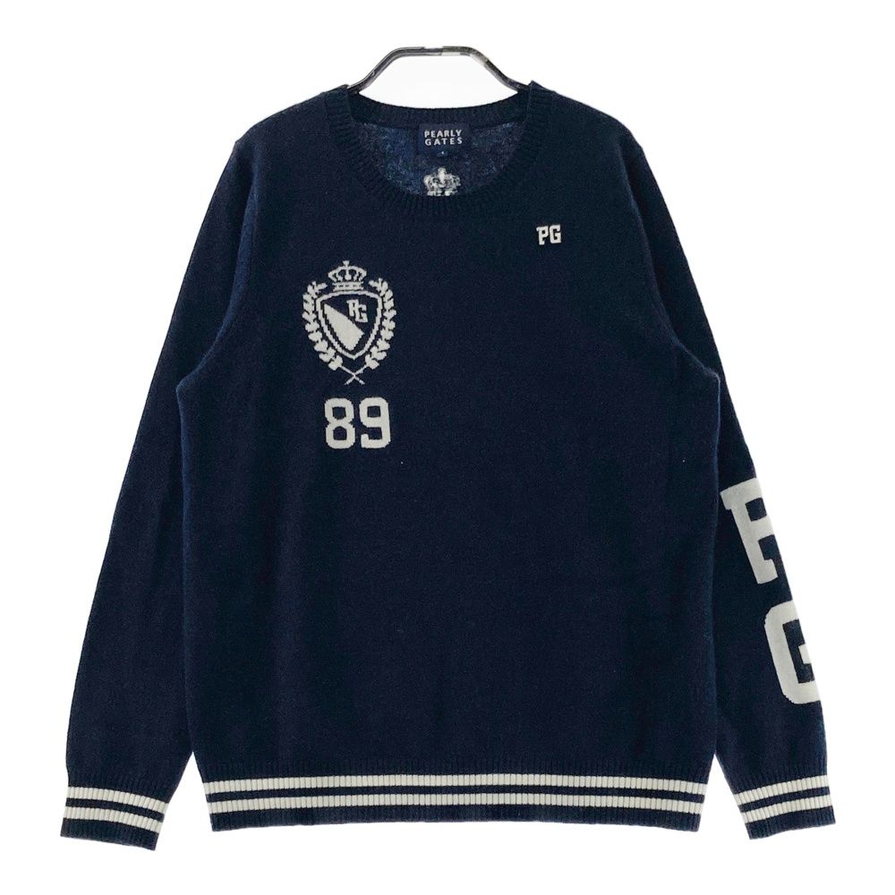 サイズ：1 PEARLY GATES パーリーゲイツ カシミヤ 長袖ニットセーター