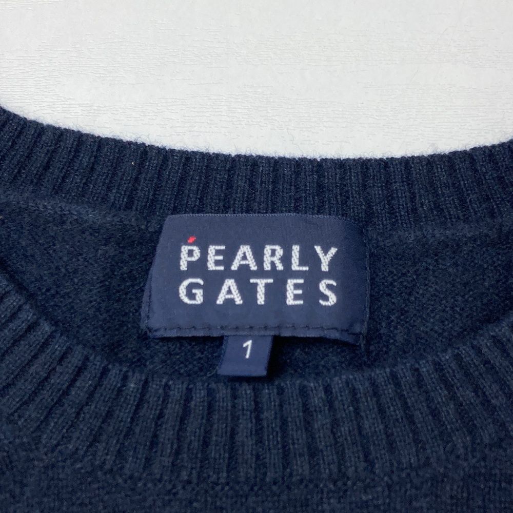 サイズ：1 PEARLY GATES パーリーゲイツ カシミヤ 長袖ニットセーター