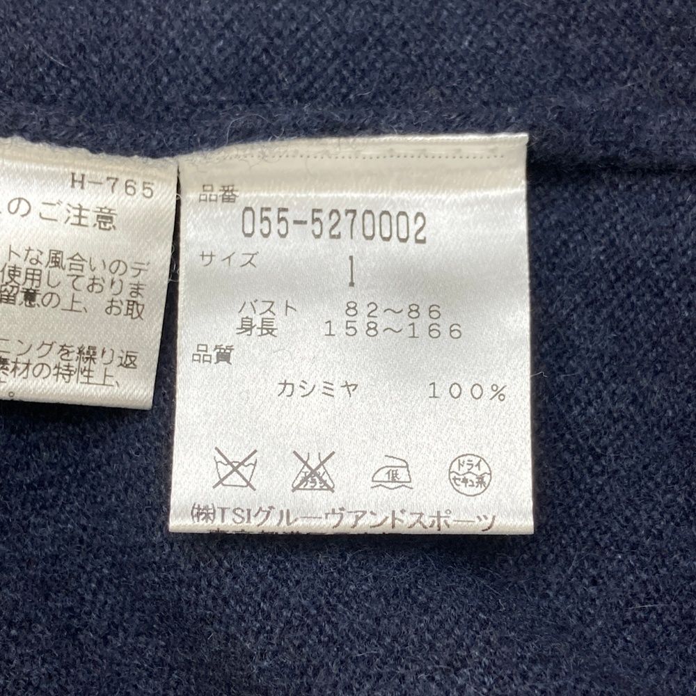 サイズ：1 PEARLY GATES パーリーゲイツ カシミヤ 長袖ニットセーター