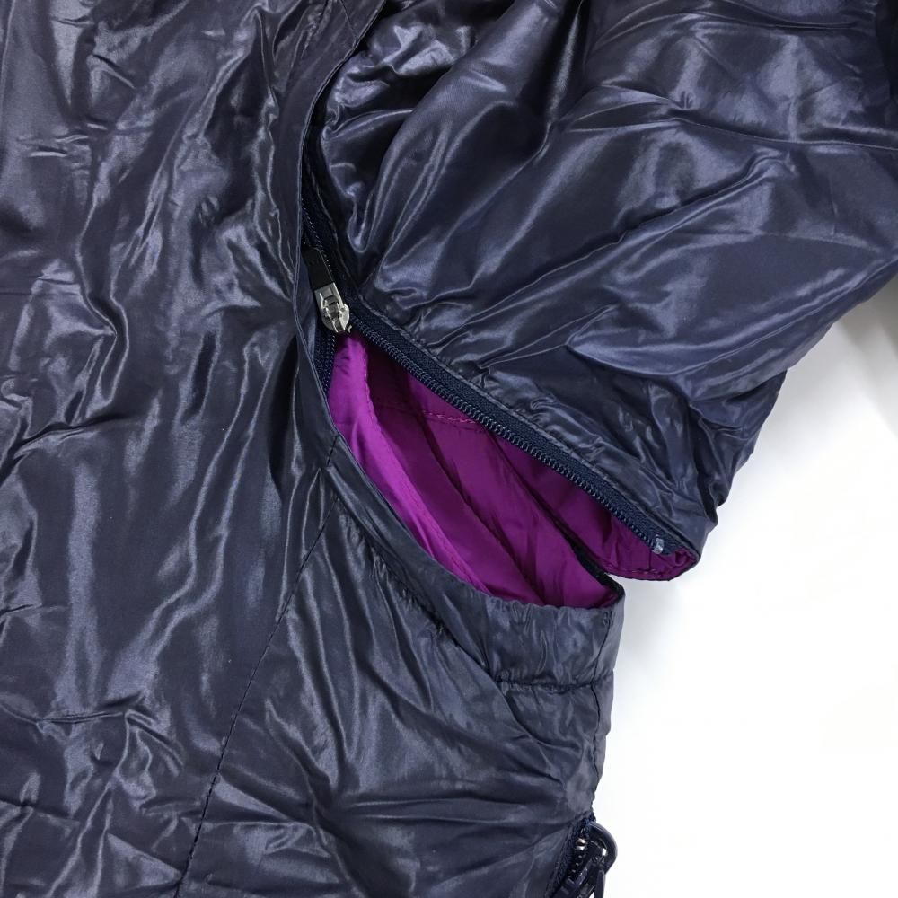 パーリーゲイツ 4WAY中綿リバーシブルブルゾン ネイビー 裏パープル 袖