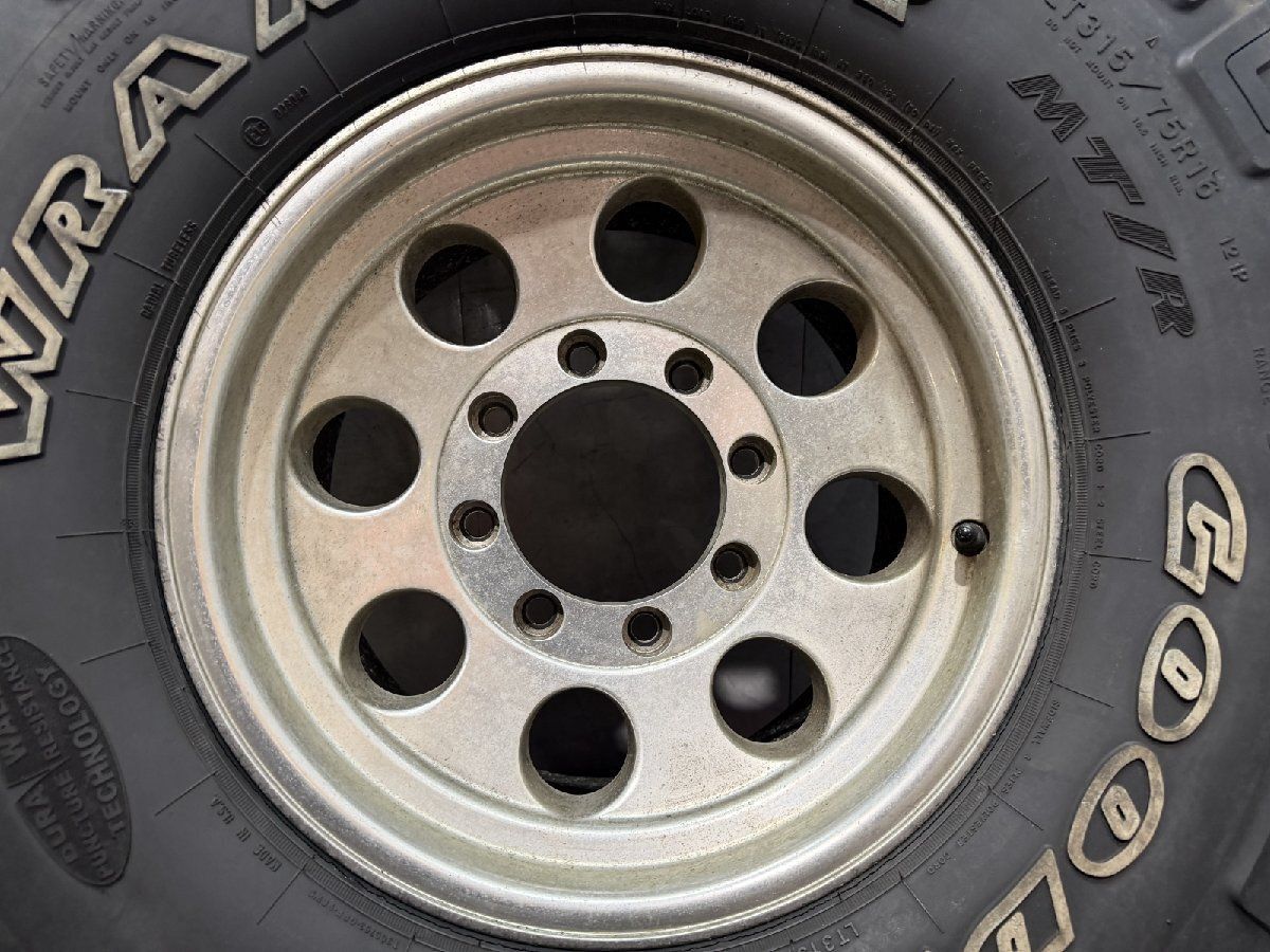 【GY WRANGLER MT/R LT315/75R16】スパイク【ミッキートンプソンタイプ 16インチ 8J8HPCD165.1+2】ホワイトレター ハマーH2等　(MTE056MS+) クレジットカード QRコード決済可能 GY WRANGLER MT/R LT315/75R16】スパイク【ミッキートンプソンタイプ