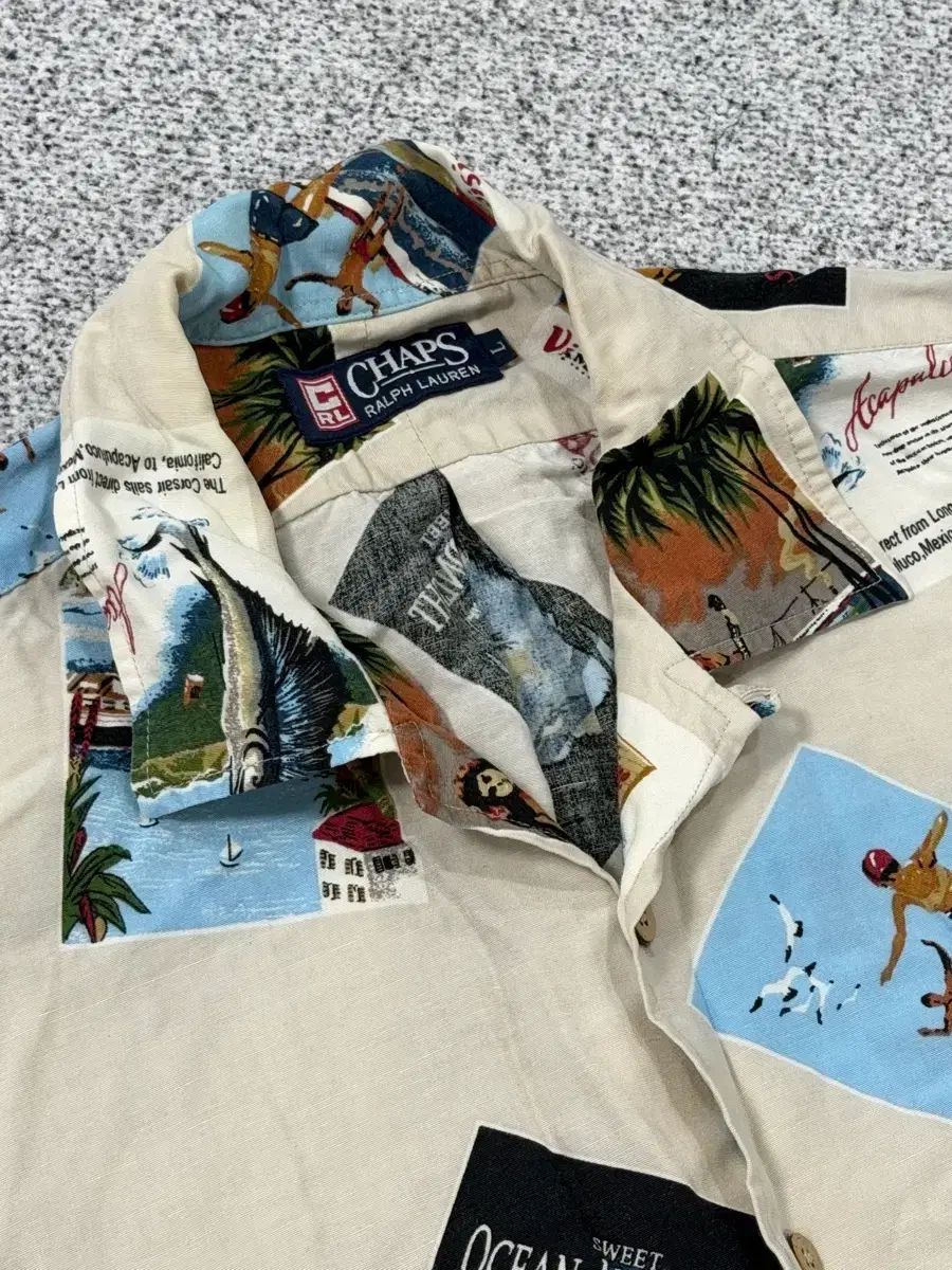 CHAPS by Ralph Lauren オープンカラー リゾートシャツ