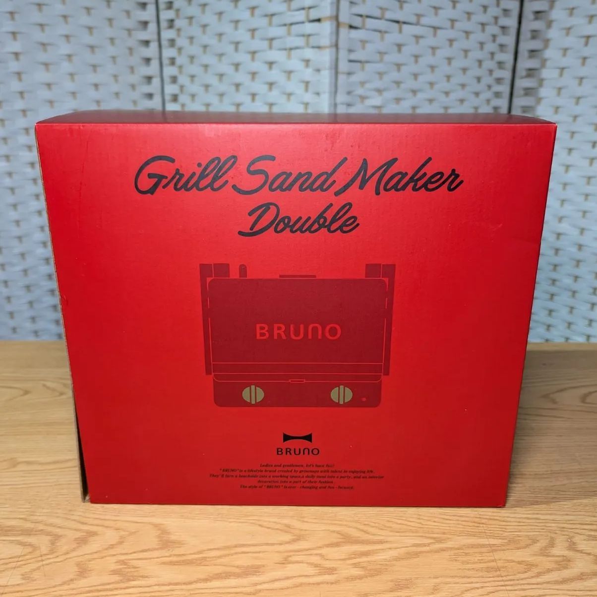 新品未使用】BRUNO ブルーノ グリルサンドメーカー ダブル レッド