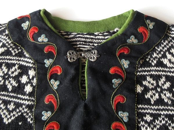 希少 ビンテージ 花/フラワー刺繍 エンブロイダリー ノルディック