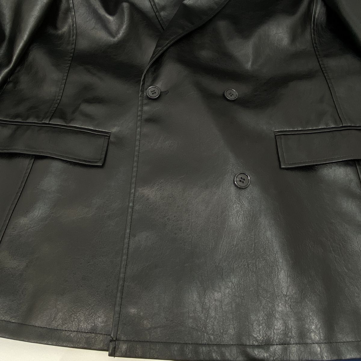 Ameri アメリ LUSTER FAKE LEATHER JACKET フェイクレザージャケット