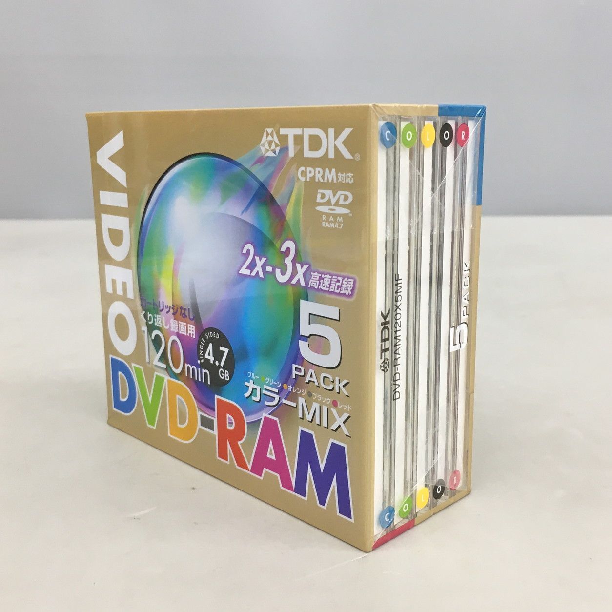 DVD-RAM 5枚入り DVD-RAM120X5MF 120分 4.7GB 2X-3X高速記録 CPRM対応