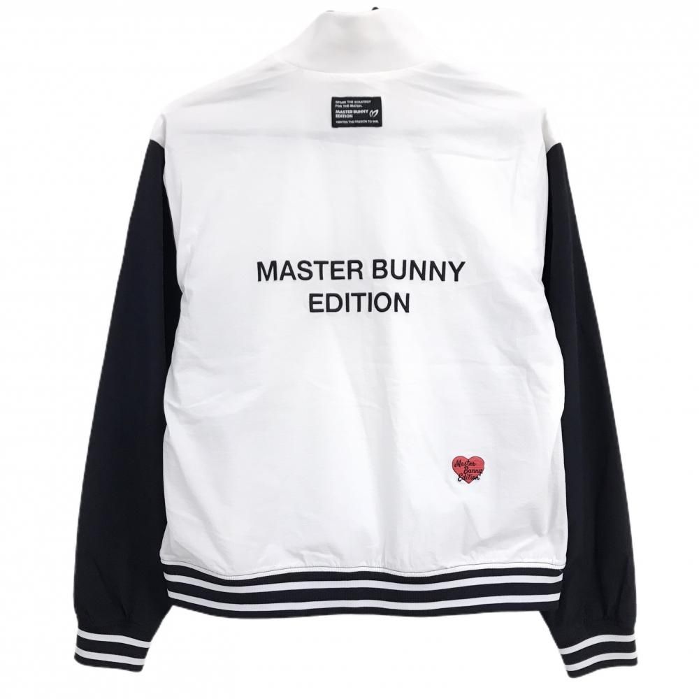 超美品】マスターバニー ジャケットブルゾン 白×黒 切替 ストレッチ