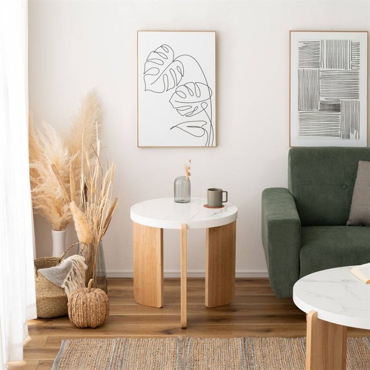 大理石風 ラウンドテーブル （ Sサイズ )。 - メルカリ