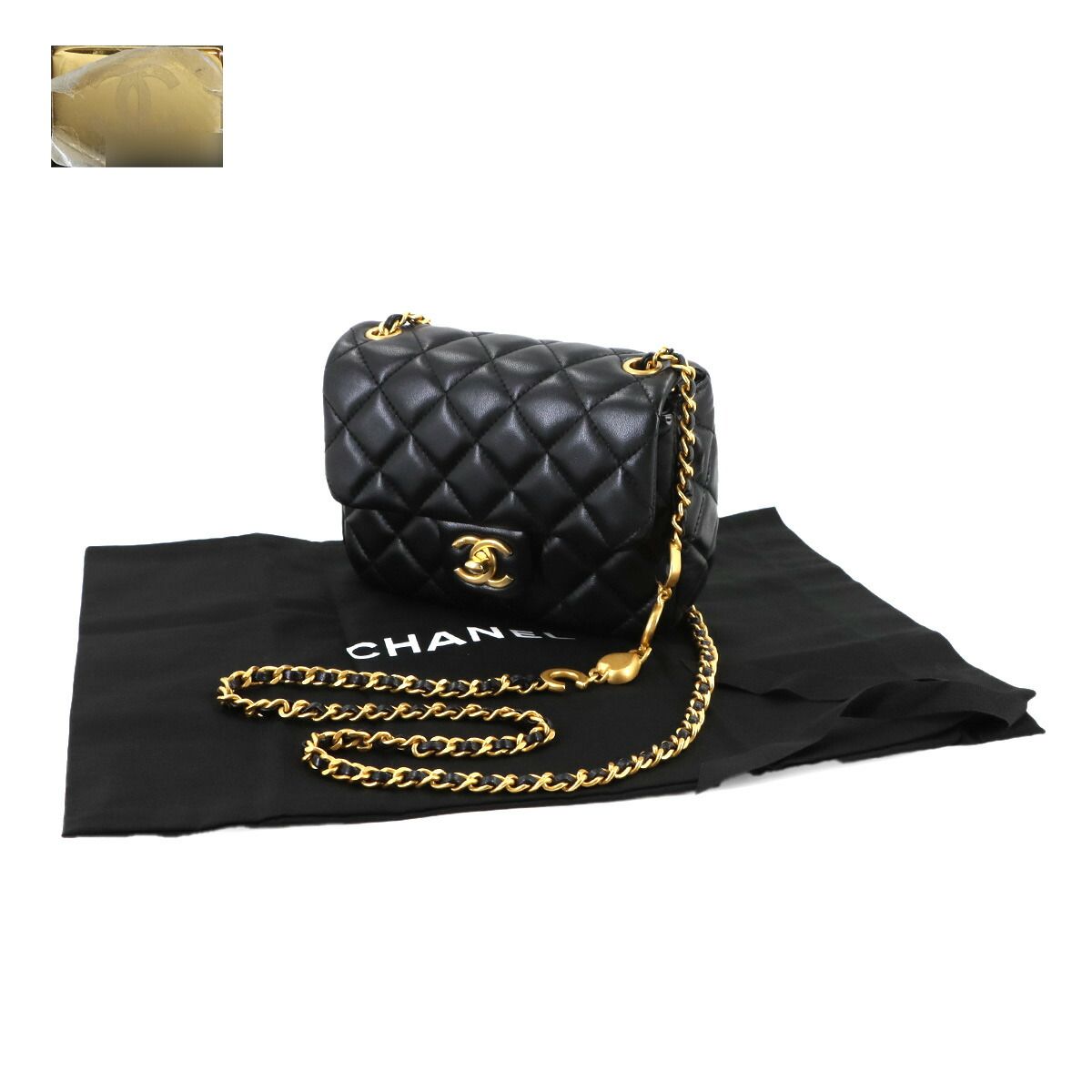 未使用 展示品 シャネル CHANEL ミニ マトラッセ チェーン ショルダー