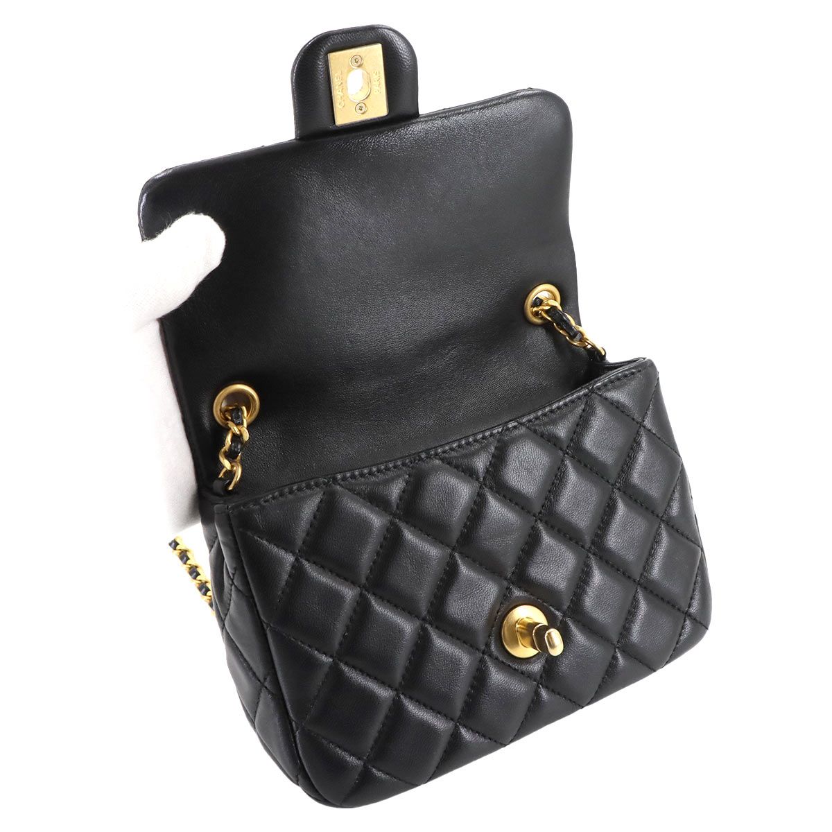 未使用 展示品 シャネル CHANEL ミニ マトラッセ チェーン ショルダー