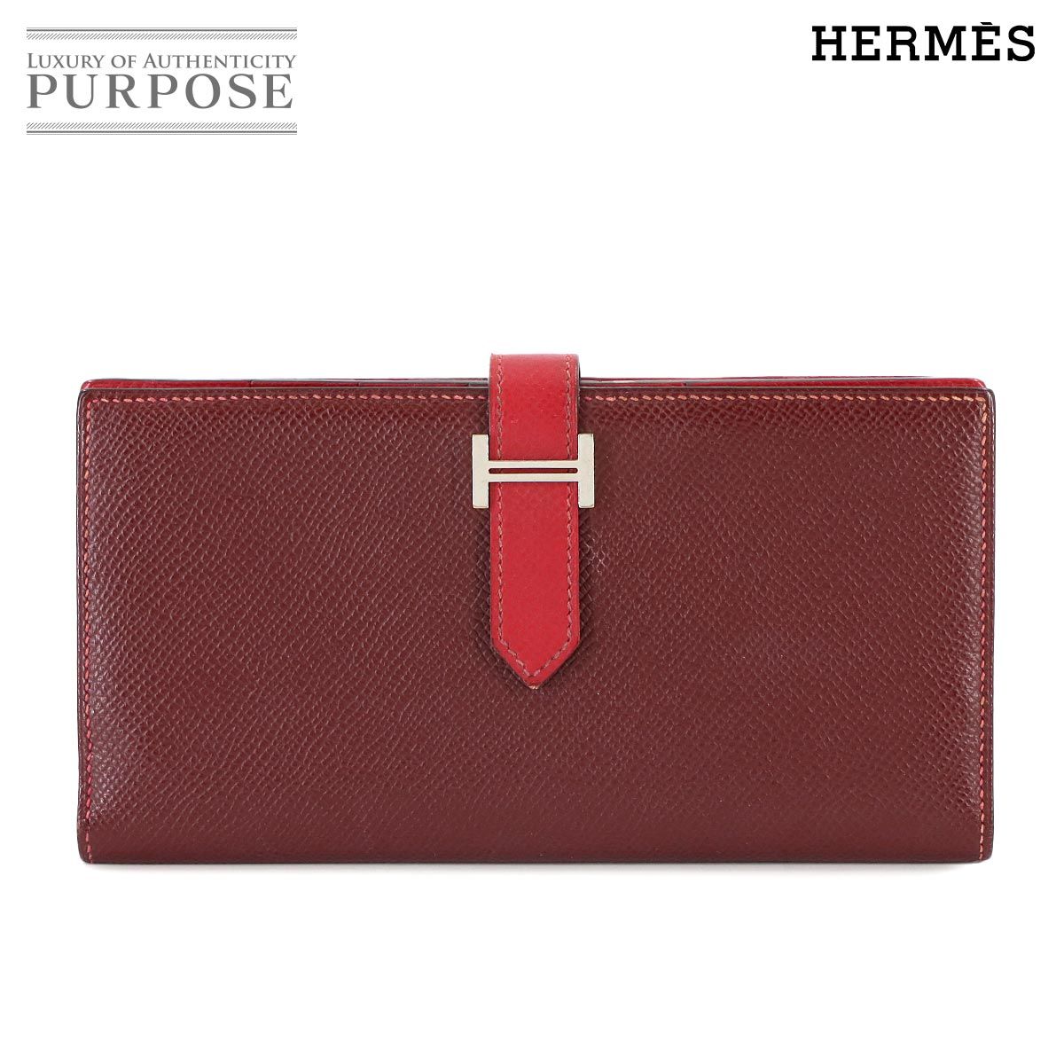 HERMES - エルメス HERMES ベアンスフレ 二つ折り長財布 財布 カーフ
