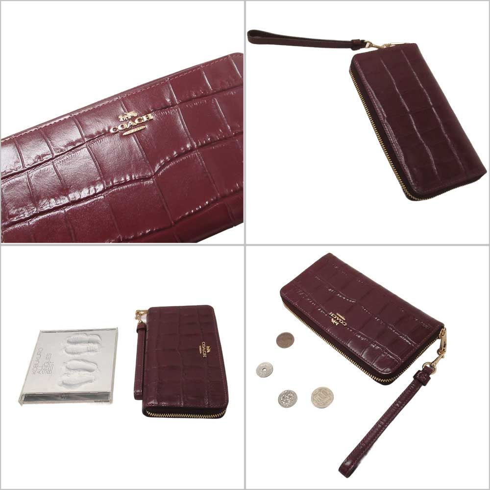 新品 未使用】コーチ レザー財布 COACH アウトレット ロング ジップ