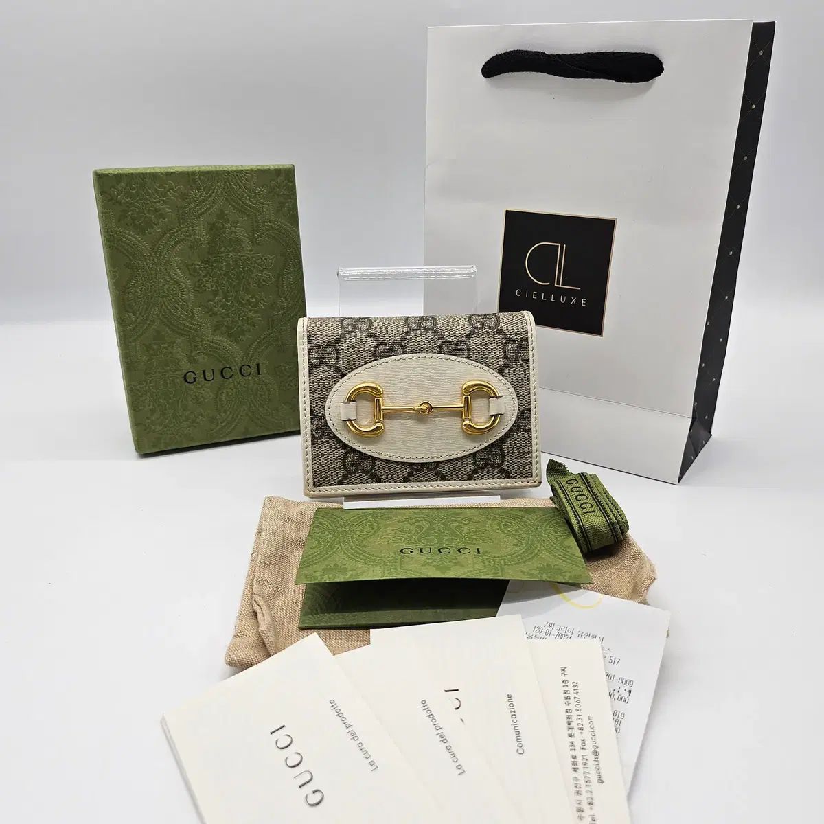 正規品 グッチ 1955 ホースビット カード 二つ折り財布 - メルカリ