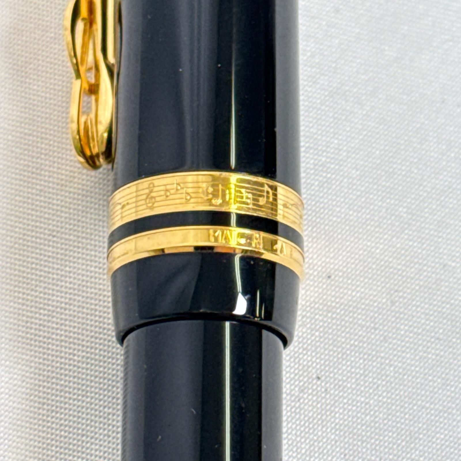  モンブラン LEONARD レナード バーンスタイン 万年筆 ブラック ゴールド 4810 18 K 750 箱なし ト音記号クリップ 万年筆 万年筆 インク