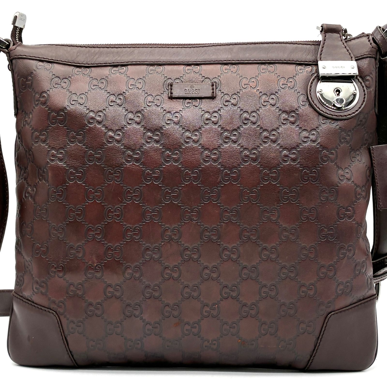 美品・正規品 GUCCI グッチ GG シマレザー ショルダーバッグ 美品・正規品 GUCCI グッチ GG シマレザー ショルダーバッグ
