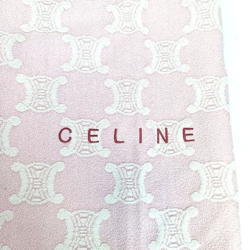 CELINE セリーヌ マカダム柄 ブランケット 膝掛け ピンク系 ブランド