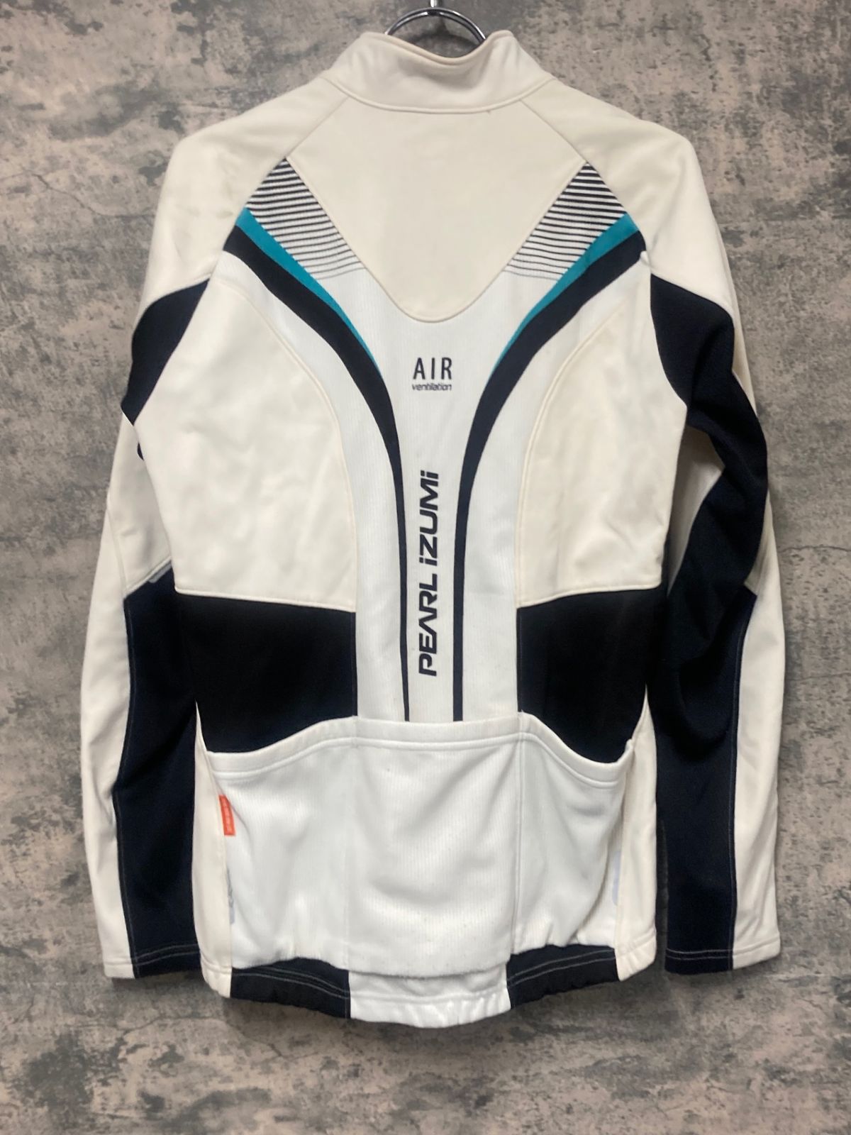 JQ557 パールイズミ PEARL iZUMi 長袖 サイクルジャケット 白黒 L 裏