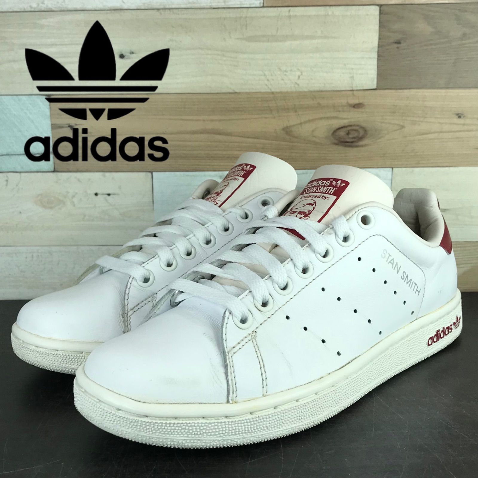 ADIDAS STAN SMITH アディダス スタン スミス ホワイト レッド 24.5cm