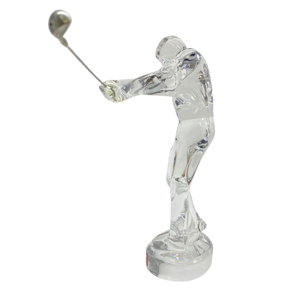 バカラ ゴルフ パターをする男性 アンティーク クリスタル ガラス 置物