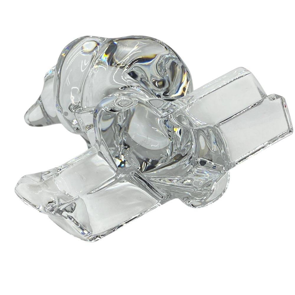 バカラ オブジェ 置物 インテリア フィギュリン スキーイング ベア