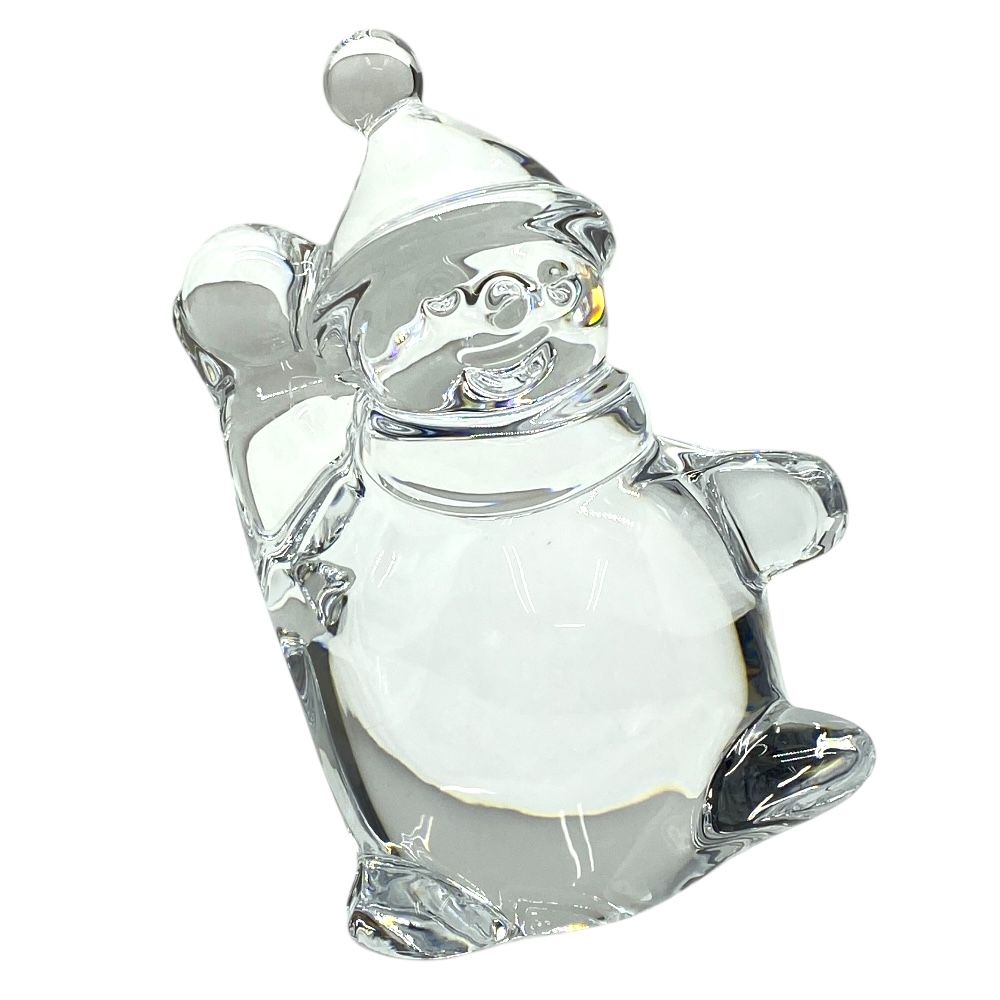 バカラ オブジェ 置物 インテリア フィギュリン プレイング スノーマン