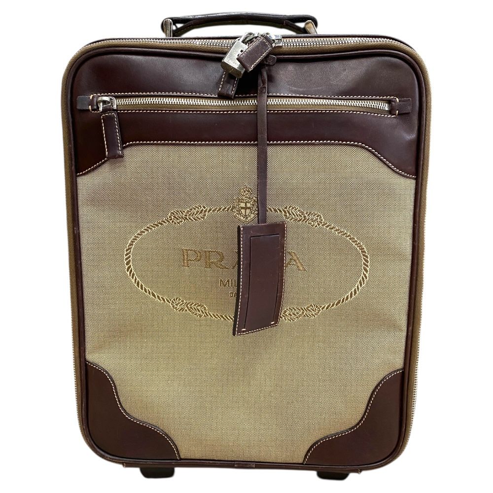 プラダ ロゴ ジャガード スーツケース キャリーバッグ キャリーケース