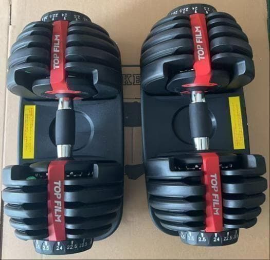 中古美品 可変式 ダンベル 15段階調整24kg x2個 - メルカリ