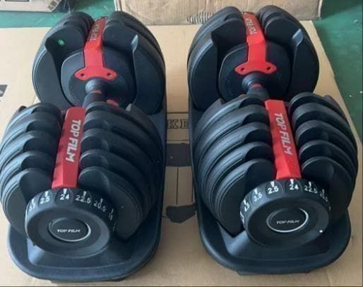 中古美品　可変式 ダンベル 15段階調整24kg ｘ２個 中古美品 可変式 ダンベル 15段階調整24kg x2個 - メルカリ