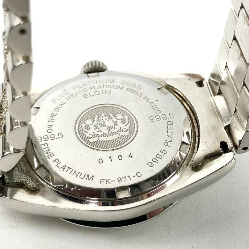 不動品 ELGIN エルジン 腕時計 プラチナ999.5 Pt999.5 デイデイト