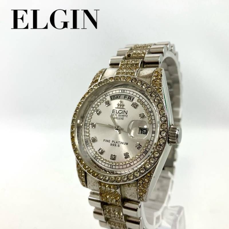 不動品 ELGIN エルジン 腕時計 プラチナ999.5 Pt999.5 デイデイト
