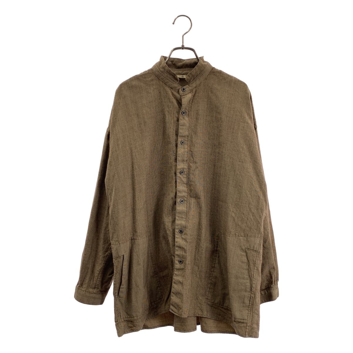 Arts & Scienceブラウン シャツ シルク×麻 アーツアンドサイエンス