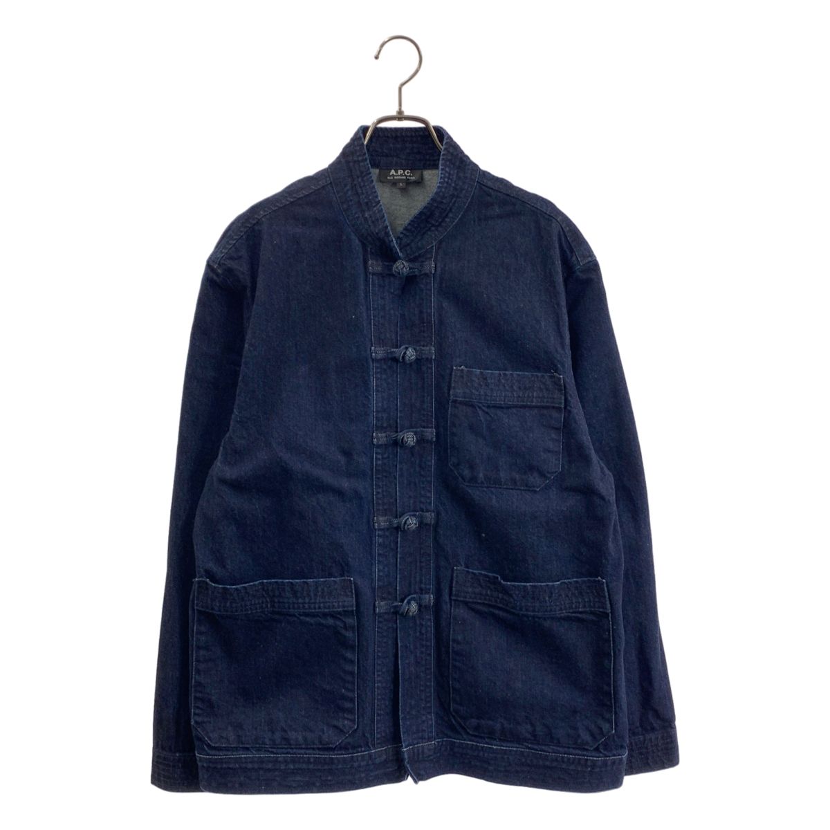 A.P.C. / アーペーセー | デニム チャイナジャケット | L | インディゴ