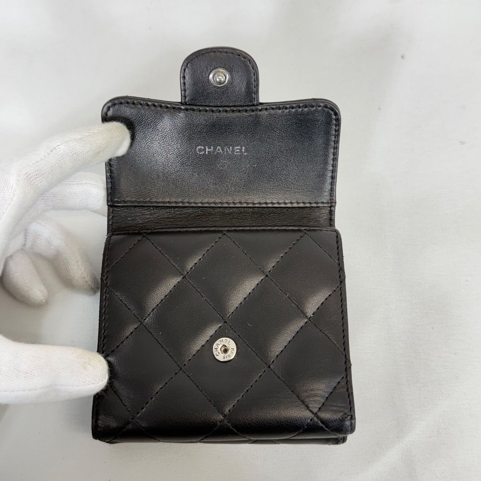 人気・美品】CHANEL シャネル ココマーク ラムスキン マトラッセ 