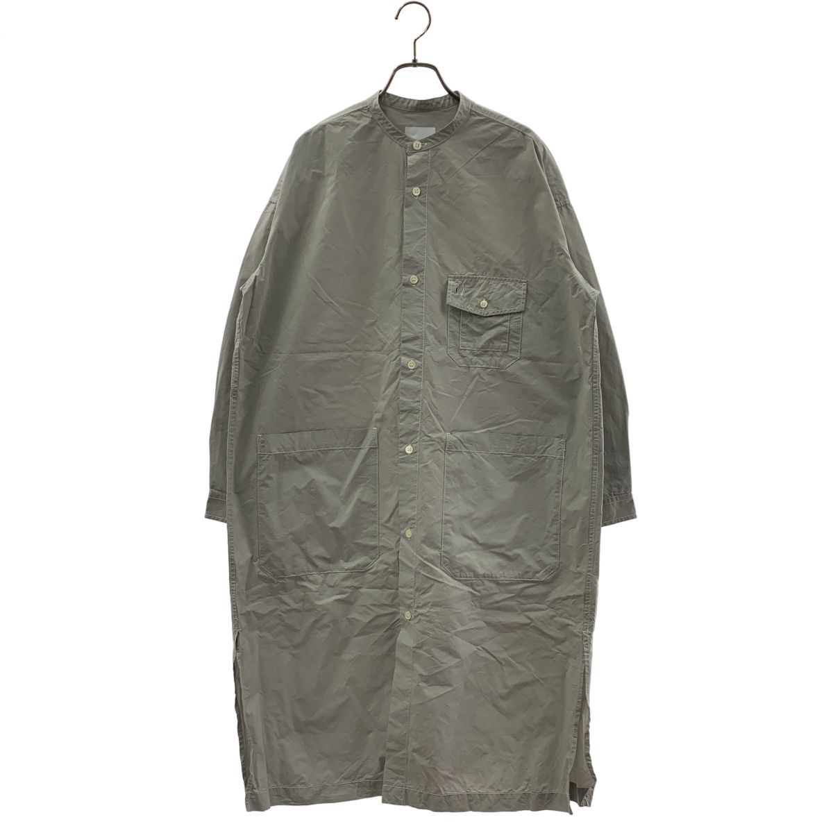 美品】 and wander / アンドワンダー | CORDURA typewriter long shirt 