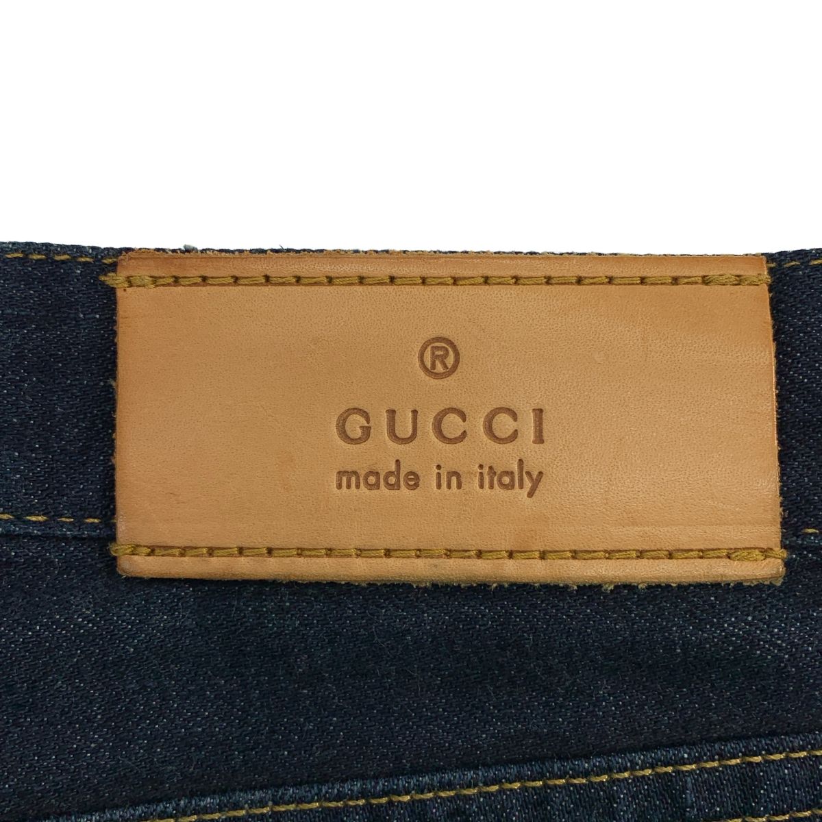 GUCCI / グッチ | ストレート デニムパンツ | 46 | インディゴ