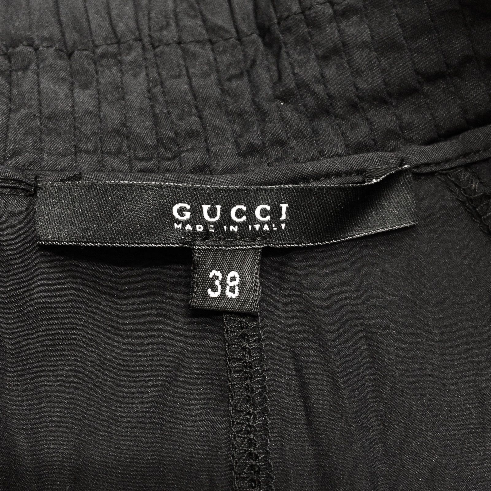 GUCCI グッチ トムフォード期 ブラウス ハイネック フリル プリーツ 
