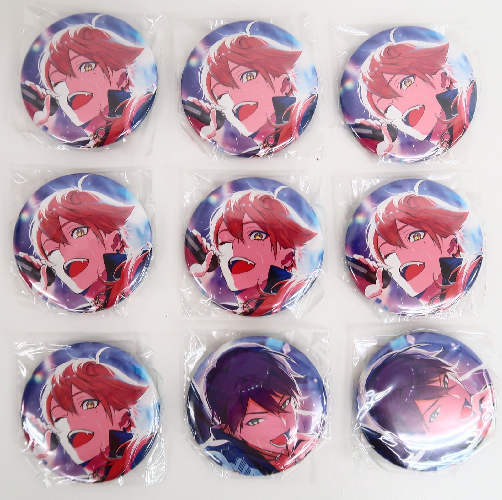 9個 DMMスクラッチ! にじさんじ 第四弾 伏見ガク・剣持刀也 缶バッジ