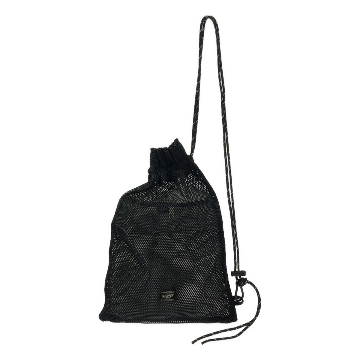 美品】 PORTER / ポーター | メッシュ 巾着 サコッシュ | ブラック 